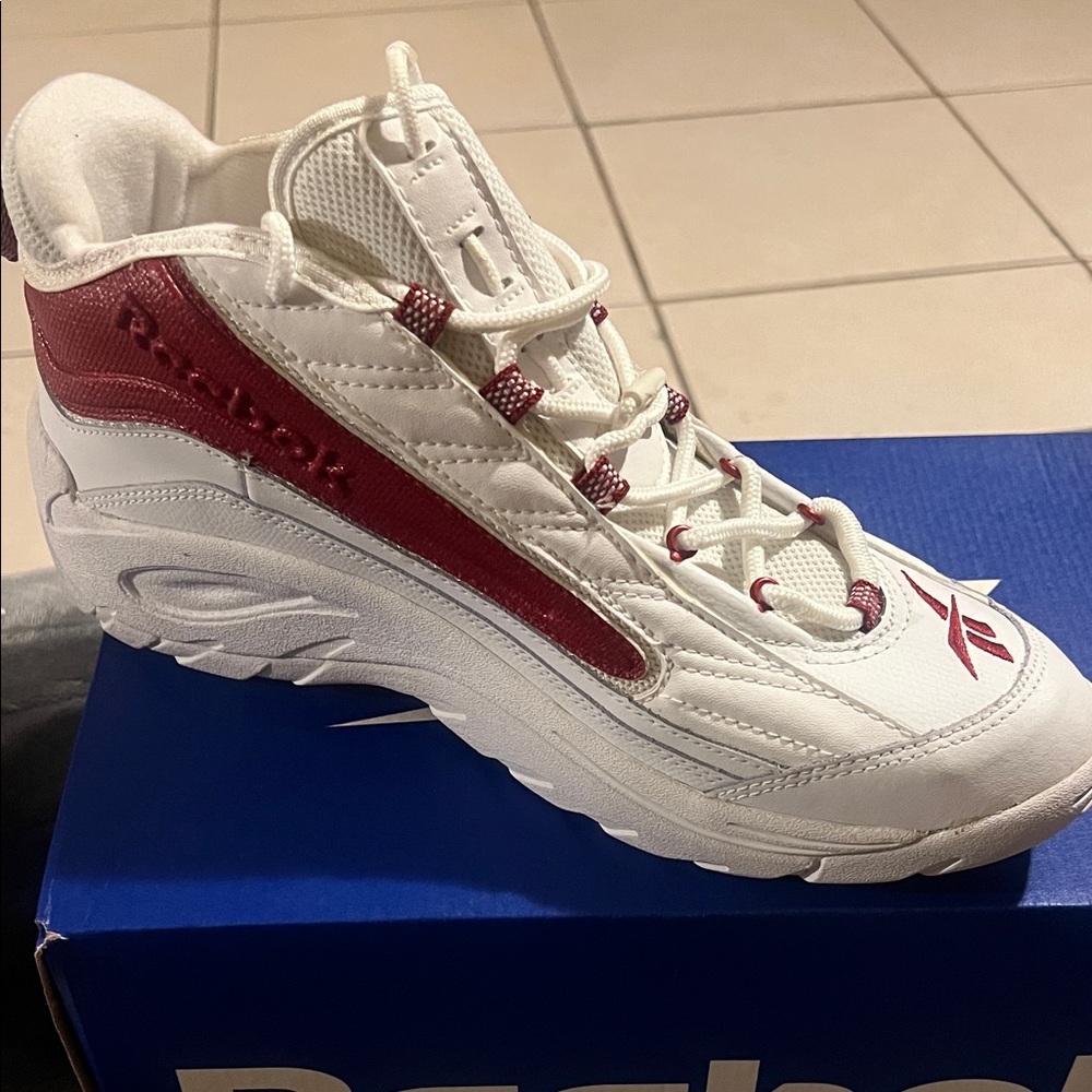 Reebok The Base White and Red Sneakers